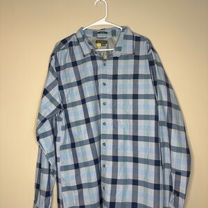 Eddie Bauer XLT Blue Plaid Men's Shirt